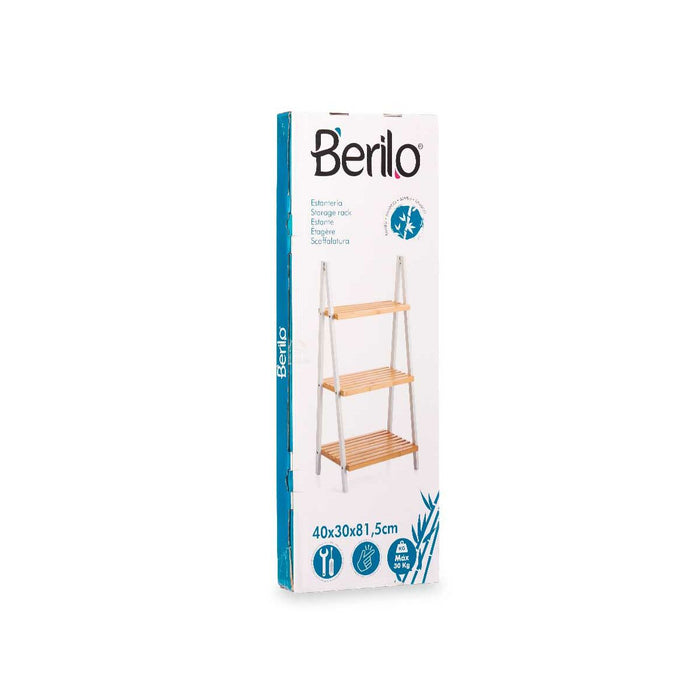 Стелажи за Баня Berilo WR5504-3-431 WR5504-3-431 Бял Естествен 40,3 x 81,5 x 30 cm