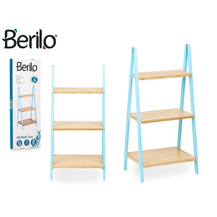 Стелажи за Баня Berilo WR5504-3-433 WR5504-3-433 Син Естествен 40,3 x 81,5 x 30 cm
