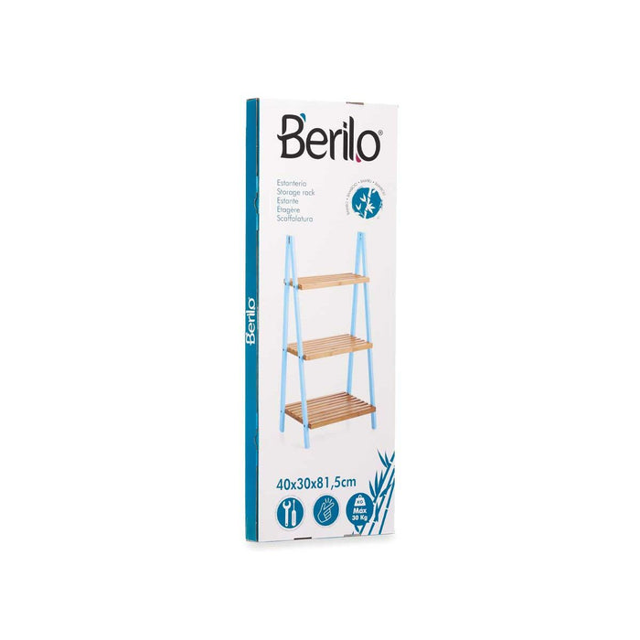 Стелажи за Баня Berilo WR5504-3-433 WR5504-3-433 Син Естествен 40,3 x 81,5 x 30 cm