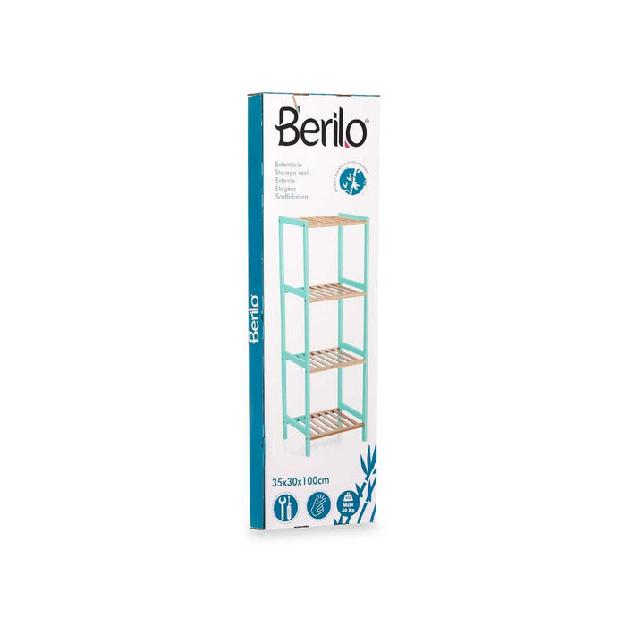 Стелажи за Баня Berilo WR5503-4-461 WR5503-4-461 Естествен Мента 35 x 30 x 100 cm 35,2 x 100,2 x 30,2 cm