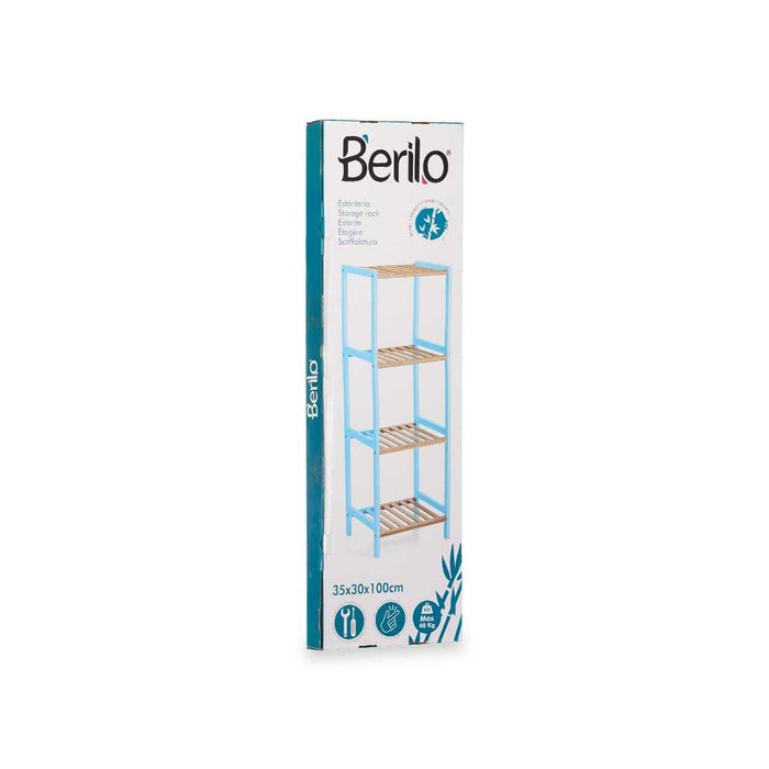 Стелажи за Баня Berilo WR5503-4-462 WR5503-4-462 Син Естествен 35 x 30 x 100 cm 35,2 x 100,2 x 30,2 cm