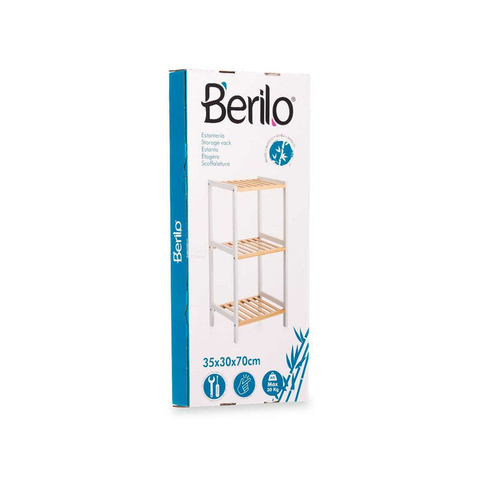Стелажи за Баня Berilo WR5503-3-465 WR5503-3-465 Бял Естествен 35 x 30 x 70 cm 35,2 x 70 x 30,2 cm