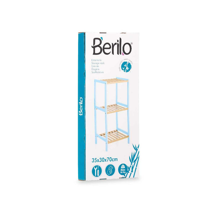 Стелажи за Баня Berilo WR5503-3-467 WR5503-3-467 Син Естествен 35 x 30 x 70 cm 35,2 x 70 x 30,2 cm