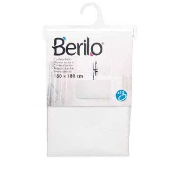 Душ завеса Berilo 89375 89375 Бял полиетилен EVA 180 x 180 cm 20,5 x 34 x 2 cm (12 броя)