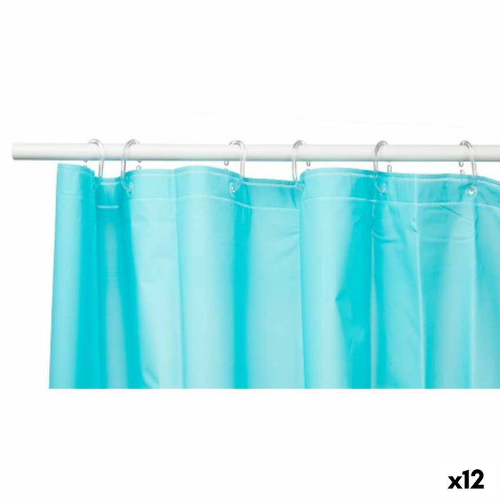 Душ завеса Berilo SC-MIX-01-BLUE SC-MIX-01-BLUE Син полиетилен EVA 180 x 180 cm (12 броя)