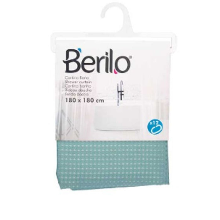 Душ завеса Berilo SC-POLY-UD1-GREEN SC-POLY-UD1-GREEN Тюркоазено Зелено полиестер 180 x 180 cm 30 x 5 x 19 cm Точки (12 броя)