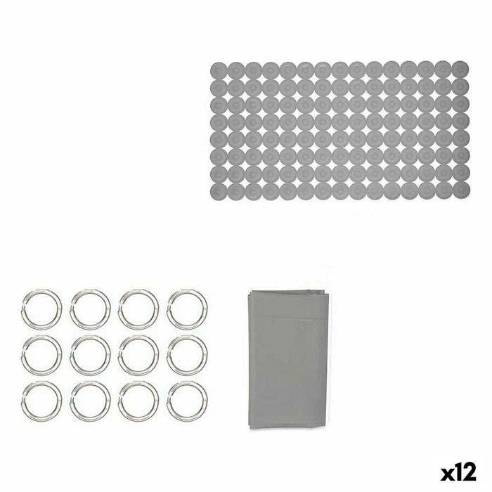 Комплект за Баня Berilo CN-B6032A-GREY CN-B6032A-GREY Сив PVC полиетилен EVA 28 x 42 x 6 cm (12 броя)