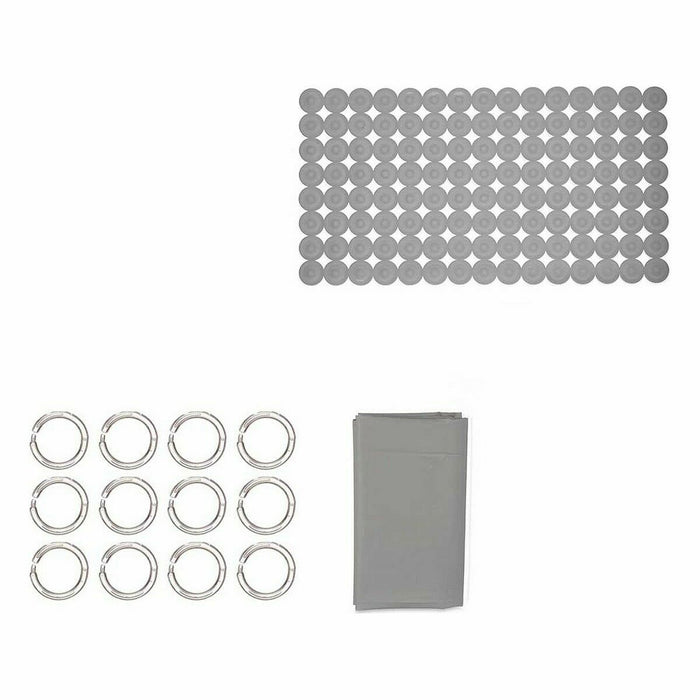 Комплект за Баня Berilo CN-B6032A-GREY CN-B6032A-GREY Сив PVC полиетилен EVA 28 x 42 x 6 cm (12 броя)