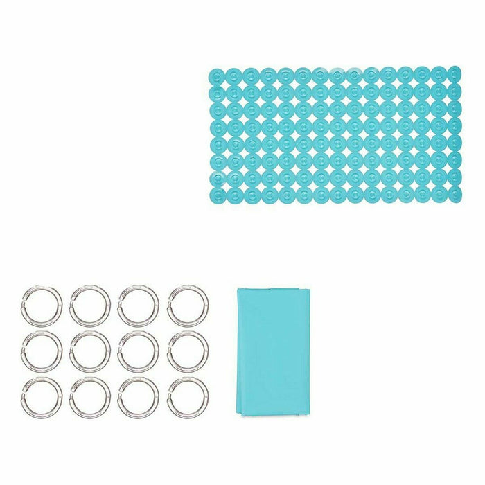 Комплект за Баня Berilo CN-B6032A-BLUE CN-B6032A-BLUE Син PVC полиетилен EVA 28 x 42 x 6 cm (12 броя)