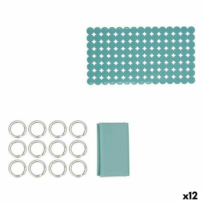 Комплект за Баня Berilo CN-B6032A-GREEN CN-B6032A-GREEN Зелен PVC полиетилен EVA 28 x 42 x 6 cm (12 броя)