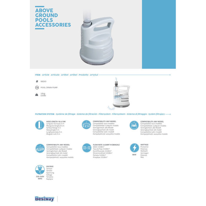 ПОМПА ЗА ИЗТОЧВАНЕ НА БАСЕЙН BESTWAY 58230
