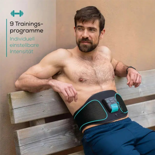 Beurer Antelope Corefit I, Ефективна коремна EMS тренировка на централните и страничните коремни мускули; Електроди: 2x фронтални и 2x странични коремни мускули; 9 тренировъчни програми (20 - 30 мин.); регулируем интензитет /0-40/; коремни обиколки