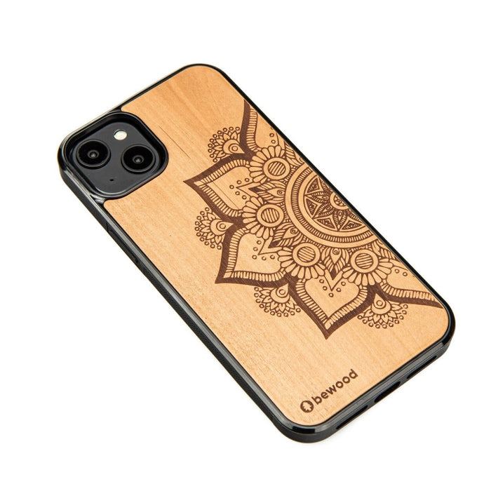 Дървен калъф Bewood Mandala Apple Tree за iPhone 14 Plus - светлокафяв