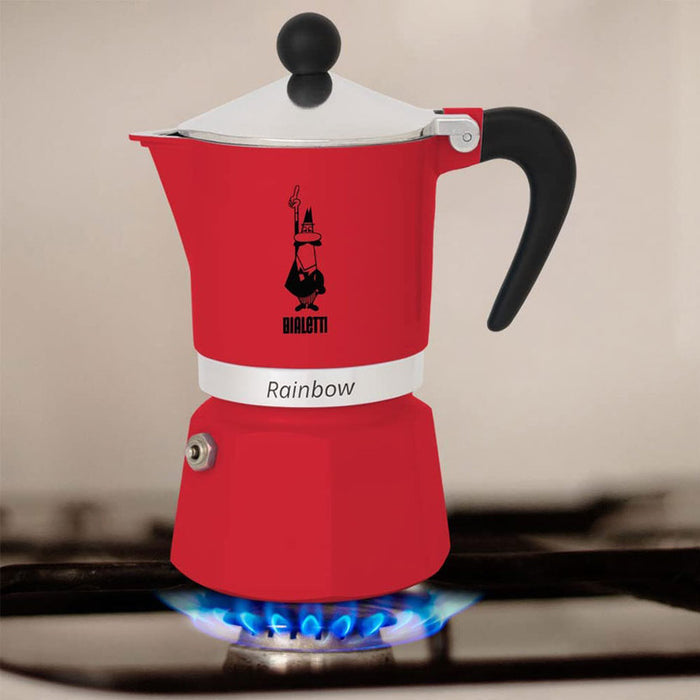 КАФЕВАРКА RAINBOW ROSSA 3 ЧАШИ ЧЕРВЕНА BIALETTI