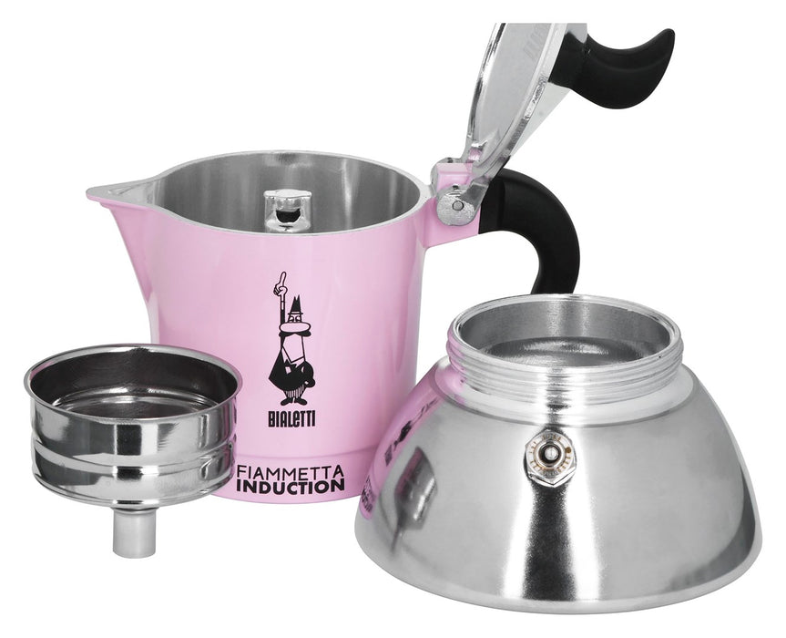 Bialetti 6585 Мока тенджера 0,09 L Черна, Розова, Сребриста