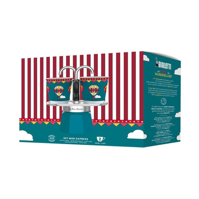 Кафе машина Bialetti Mini Express Winter Wonderland 2TZ с две чаши 90мл Многоцветен