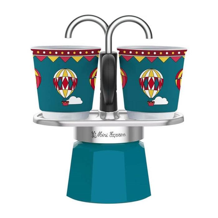 Кафе машина Bialetti Mini Express Winter Wonderland 2TZ с две чаши 90мл Многоцветен