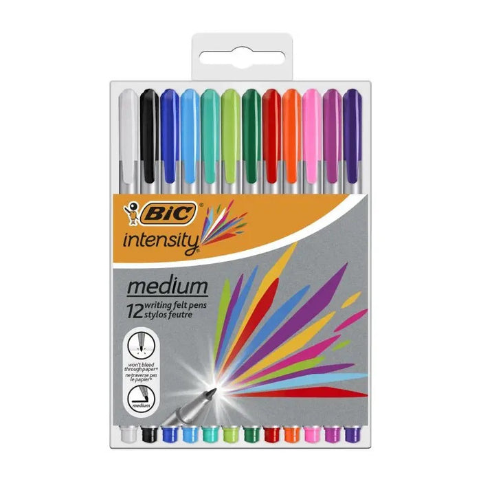 ЦВЕТНИ ТЪНКОПИСЦИ INTENSITY MEDIUM MIX 12 BIC