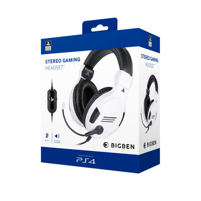 Слушалки за игра с микрофон Big Ben Interactive PS4OFHEADSETV3WHITE Бял Черен/Бял