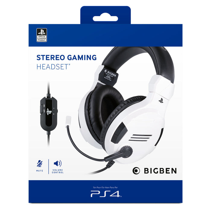 Слушалки за игра с микрофон Big Ben Interactive PS4OFHEADSETV3WHITE Бял Черен/Бял