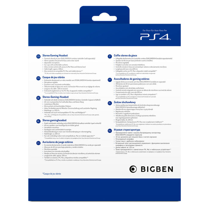 Слушалки за игра с микрофон Big Ben Interactive PS4OFHEADSETV3WHITE Бял Черен/Бял