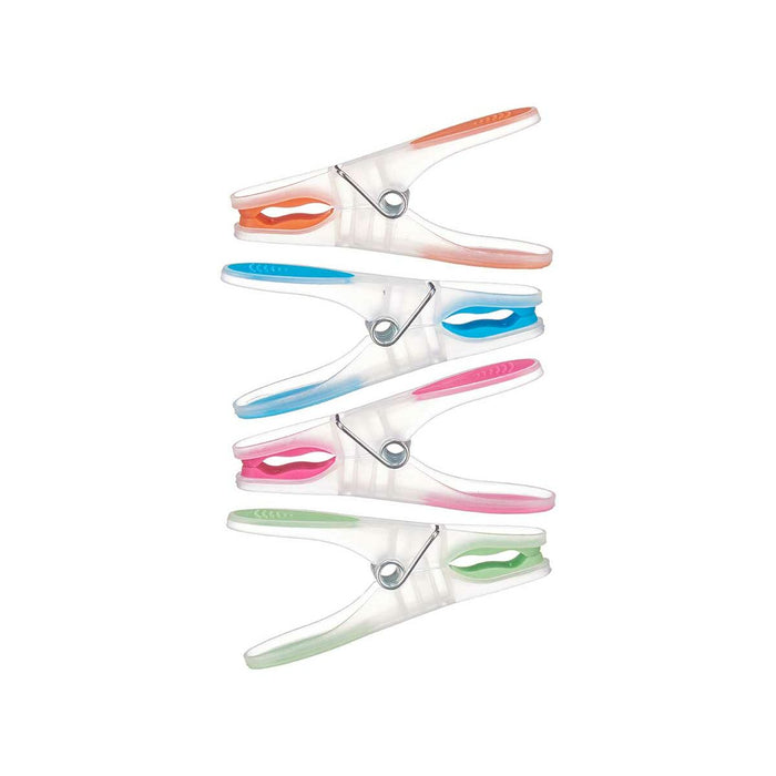 Щипки за Дрехите Многоцветен Метал Силикон Пластмаса 8,3 x 3,5 cm (12 броя)