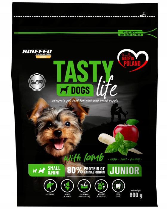 BIOFEED Tasty Life Junior Small Lamb - суха храна за кучета - 600гр