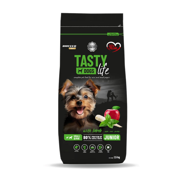 BIOFEED Tasty Life Junior Small Lamb - суха храна за кучета - 1,5 кг