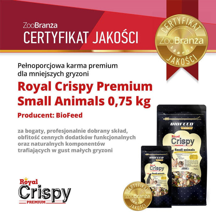 BIOFEED Royal Crispy Premium Small Animals - храна за гризачи - 750гр