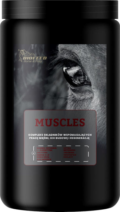 BIOFEED Horse&Pony Muscles - допълнителна хранителна смес за коне, поддържаща мускулите - 1 кг