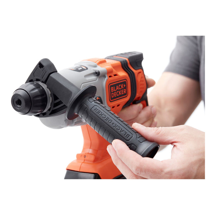 АКУМУЛАТОРЕН БЕЗЧЕТКОВ ПЕРФОРАТОР BLACK&DECKER BCD900M1K-QW 18 V, 1.20 J, SDS PLUS, БРОЙ БАТЕРИИ 1, 4.00 Ah, КУФАР
