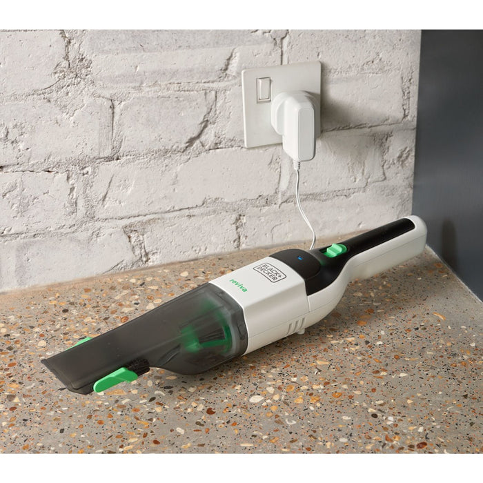 Ръчна прахосмукачка Black & Decker REVHV8C-QW черна, бяла без торба