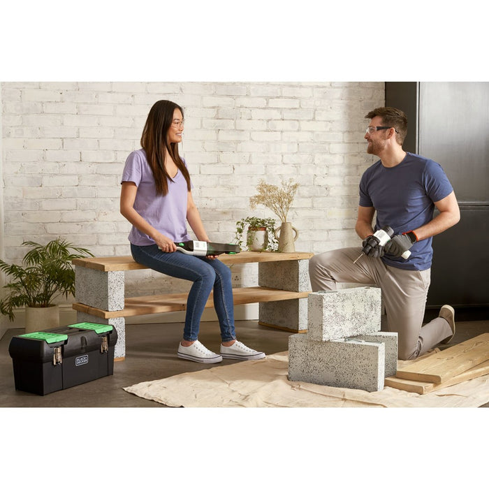 Ръчна прахосмукачка Black & Decker REVHV8C-QW черна, бяла без торба