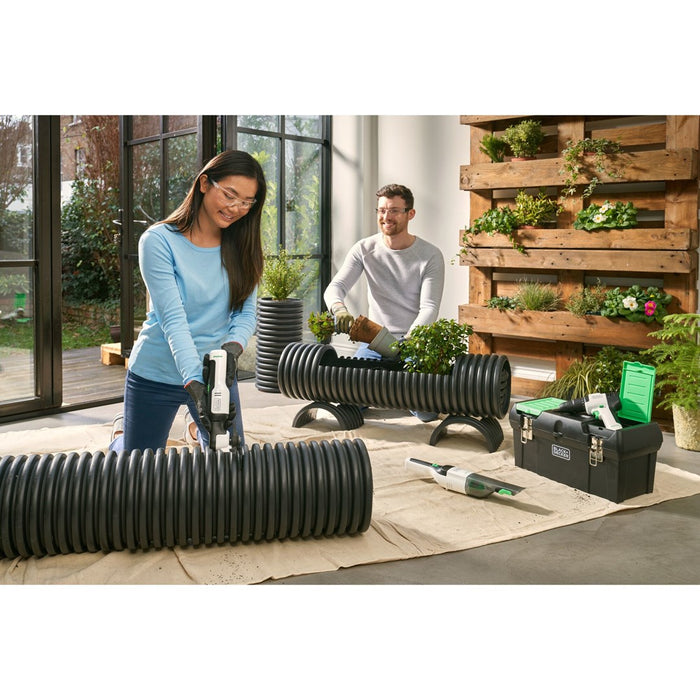 Ръчна прахосмукачка Black & Decker REVHV8C-QW черна, бяла без торба