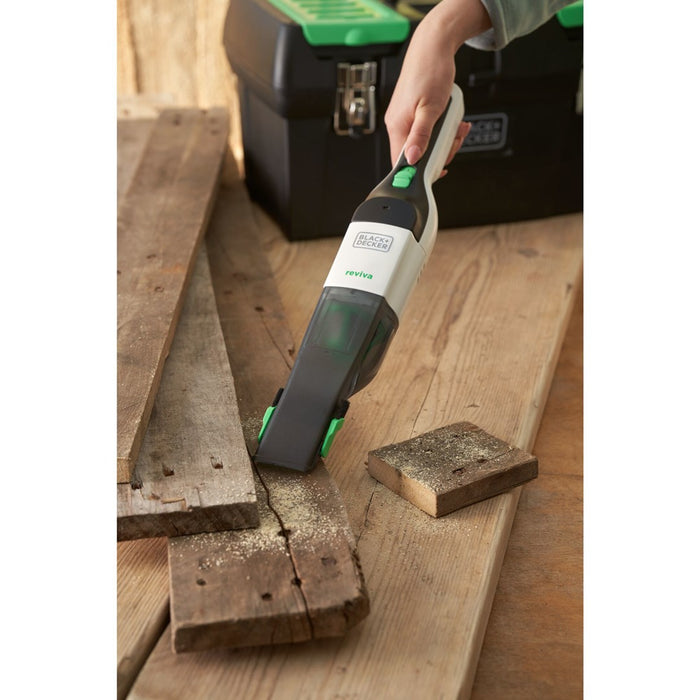 Ръчна прахосмукачка Black & Decker REVHV8C-QW черна, бяла без торба