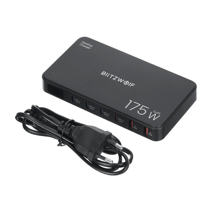 Blitzwolf BW-S30 Зарядна станция 6 в 1 4xUSB-C + 2xUSB 175W