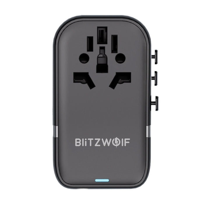 Blitzwolf BW-TA2 5-в-1 адаптер за пътуване 2xUSB PD + 2xC QC + C GaN 100W