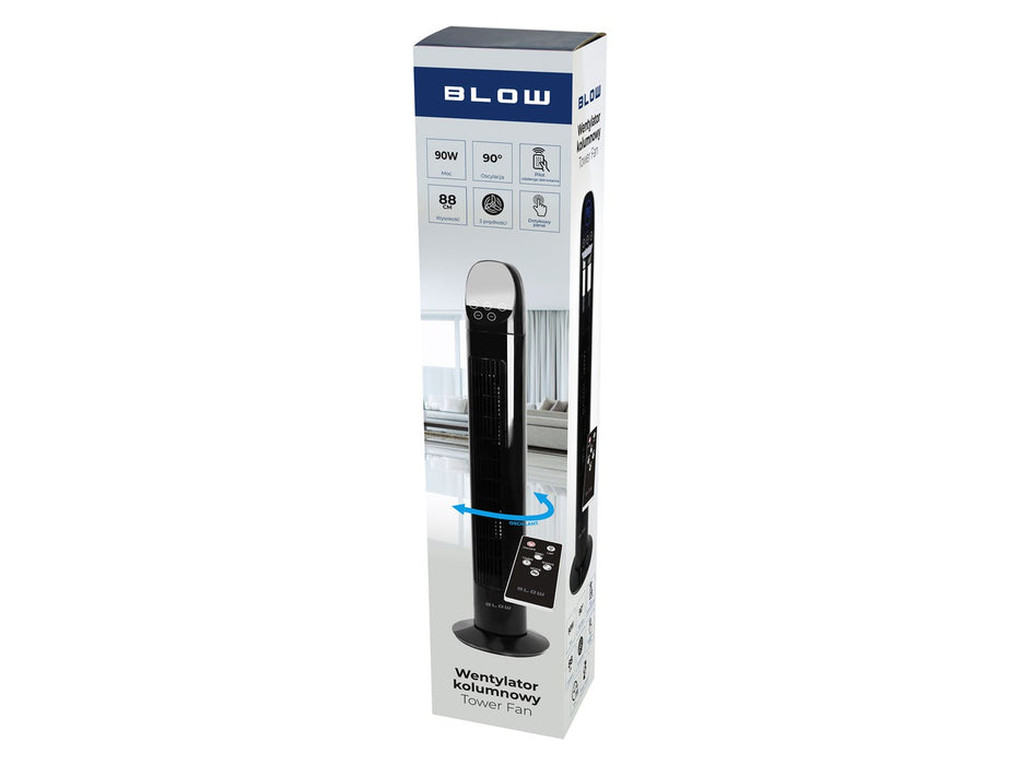 Колонен вентилатор 90W LCD + дистанционно