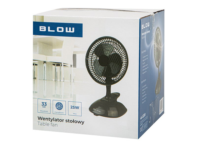 Настолен вентилатор 6"/15см щипка 25W 2в1 ЧЕРЕН