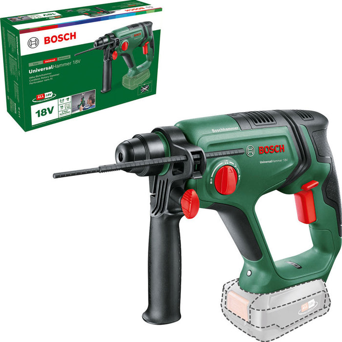 АКУМУЛАТОРЕН ПЕРФОРАТОР 18V BOSCH UNIVERSALHAMMER 18 V, 2.00 J, SDS PLUS, БЕЗ БАТЕРИЯ И ЗАРЯДНО
