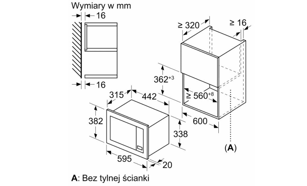 Микровълнова фурна за вграждане Bosch BEL623MB3