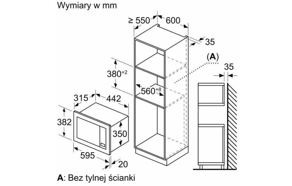 Микровълнова фурна за вграждане Bosch BEL623MB3