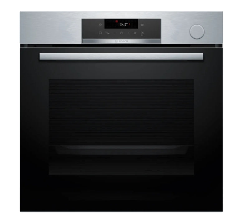 Bosch HRG572ES3 SER4, Пароконвектомат A+, AddSteam, Pyro+Hydro, 8 HM, пълен сензорен контрол, AutoPilot 15, 1 lvl релса, SoftClose&SoftOpen, AirFry тава, инокс