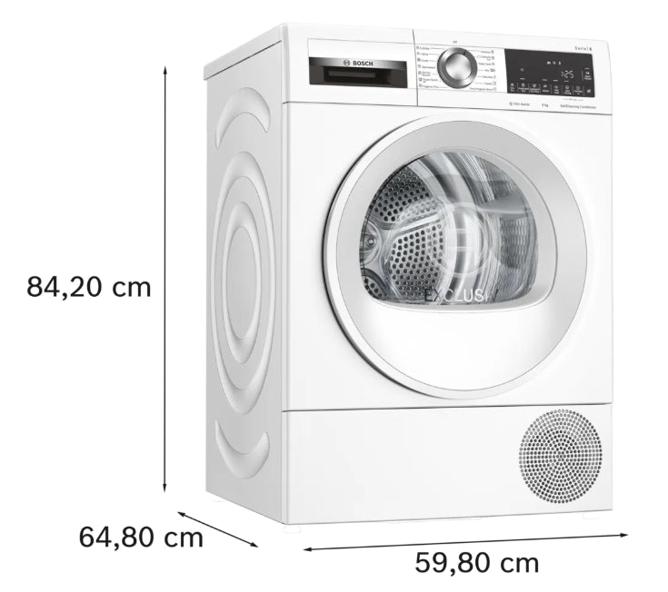 Сушилня BOSCH WQG14590BY, 9 kg, Термопомпа, SelfCleaning