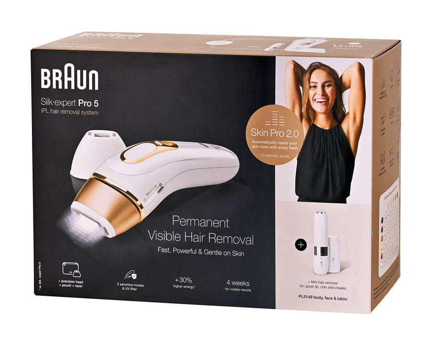 Braun IPL Silk-expert Pro 5 PL5149 златен, бял епилатор