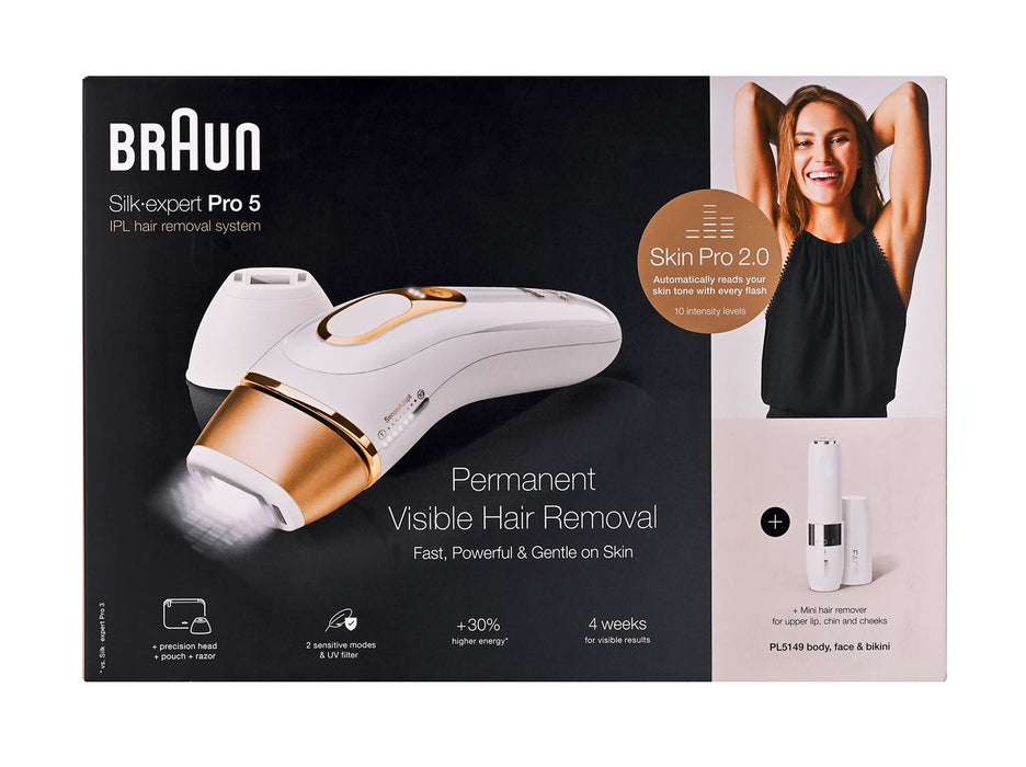 Braun IPL Silk-expert Pro 5 PL5149 златен, бял епилатор