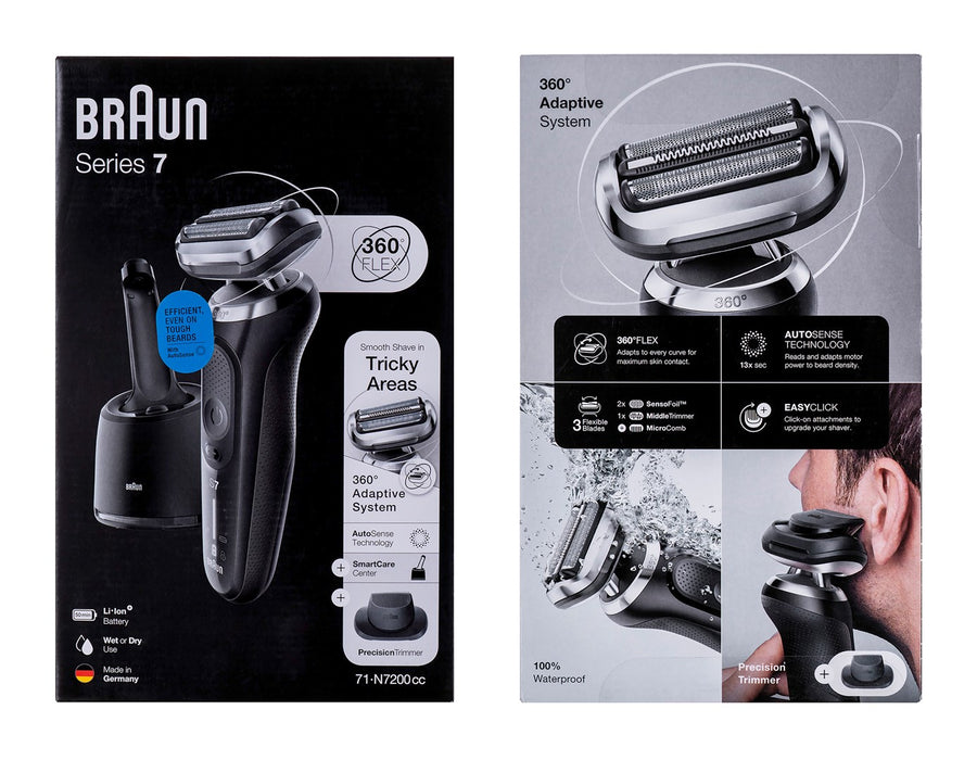Braun Series 7 71-N7200cc Мокро и сухо самобръсначка Черен