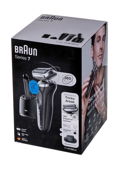 Braun Series 7 71-N7200cc Мокро и сухо самобръсначка Черен