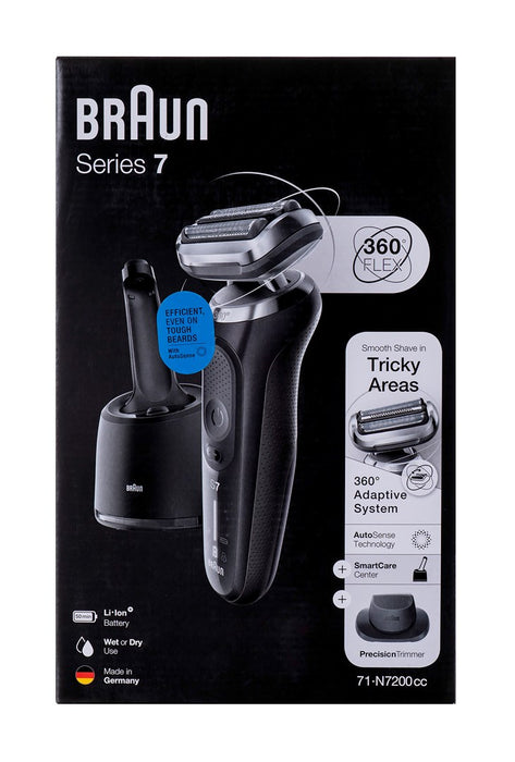 Braun Series 7 71-N7200cc Мокро и сухо самобръсначка Черен