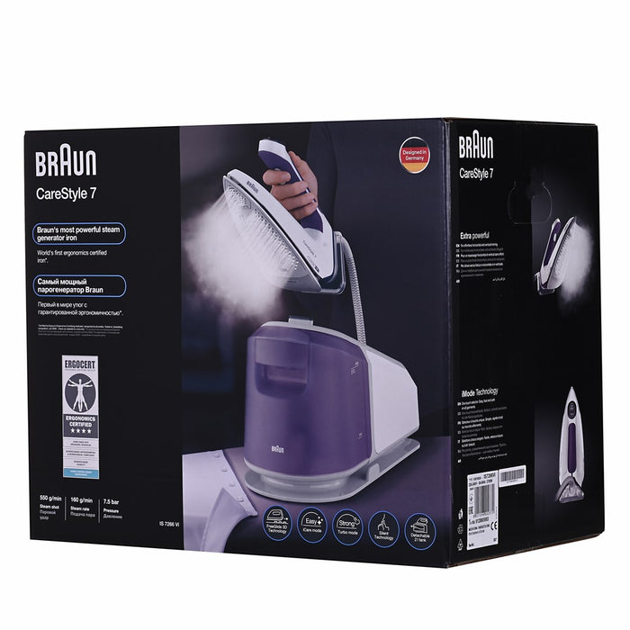 Braun CareStyle 7 IS 7266 VI 2700 W 2 L EloxalPlus гладеща плоча Violet